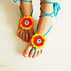 Decoration on legs ' Bright summer '. Gift for newborn. Modnoekhobbi. Online shopping on My Livemaster.  Фото №2