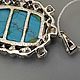Silver pendant with natural turquoise 17h13 mm. Pendants. yakitoriya. My Livemaster. Фото №5