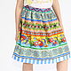 Falda de algodón multicolor para niña, altura 140-146-152. Child skirt. Maverick (clothing for girls). Интернет-магазин Ярмарка Мастеров.  Фото №2