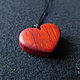 Pendant with a 'secret' made of Paduk wood in the shape of a heart, Pendant, Mikhailovka,  Фото №1