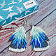 Large earrings Feathers, Earrings, Ussuriysk,  Фото №1