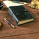 A5 midori leather notebook with pockets. Planner Notebooks. KullikovCraft. My Livemaster. Фото №4