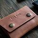 Leather Mini Wallet — Brown, Wallets, St. Petersburg,  Фото №1