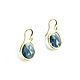 Dark blue earrings 'Element' gold-plated earrings, jewelry. Earrings. Irina Moro. My Livemaster. Фото №6