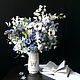 "Акварель". Букет из искусственных цветов в вазе, Композиции, Елец,  Фото №1