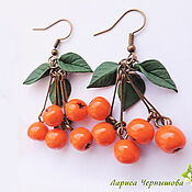 Украшения handmade. Livemaster - original item Rowan Earrings (light orange). Handmade.