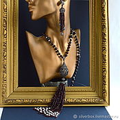 Украшения handmade. Livemaster - original item Cotuar garnet FABERGE Garnet necklace with tassel Author`s w. Handmade.
