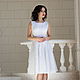 "Белое" - платье-солнце из жаккарда. Платья. Платья Anna Borovkova. Интернет-магазин Ярмарка Мастеров.  Фото №2