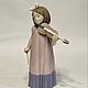 Винтаж: "Девочка со скрипкой", Nao Lladro, Испания. Статуэтки винтажные. Елена thing_with_history. Ярмарка Мастеров.  Фото №5