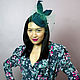 Hat with a veil 'Emerald'. Hats1. Novozhilova Hats. My Livemaster. Фото №4
