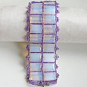 Украшения handmade. Livemaster - original item Bracelet of opal and beads "frosty day". Handmade.