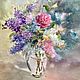 Watercolour, painting watercolors. Flowers. A bouquet of lilacs, Pictures, Moscow,  Фото №1