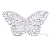 Материалы для творчества handmade. Livemaster - original item Embroidery applique butterfly Lilac lace openwork air FSL free. Handmade.