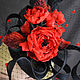 Evening hat with a veil 'Red roses'. Hats1. Novozhilova Hats. My Livemaster. Фото №5