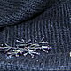 Order The knit kit 'a Magical winter night'. YULYA BLACKBERRY. Livemaster. . Headwear Sets Фото №3
