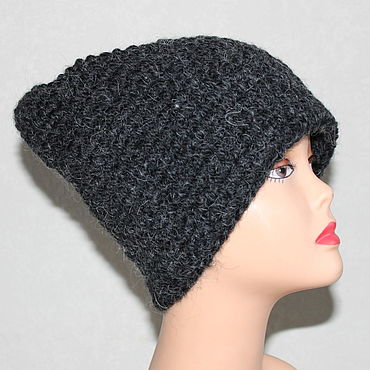 Аксессуары ручной работы. Ярмарка Мастеров - ручная работа Шапка "ТОСКАНА" (уголь). Handmade.