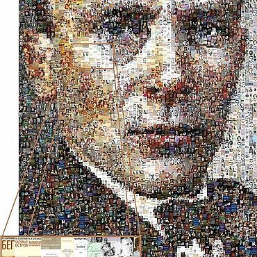 Картины и панно ручной работы. Ярмарка Мастеров - ручная работа Ф/мозаика "Михаил Булгаков". Handmade.
