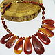 Necklace Drop Dance of fire (carnelian agate). Necklace. Selberiya shop. Online shopping on My Livemaster.  Фото №2