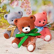 Косметика ручной работы handmade. Livemaster - original item Teddy bear-toy soap souvenir gift for children bear bow. Handmade.