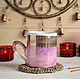 Cup Purple with mother of pearl, Mugs and cups, Bobrov,  Фото №1