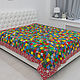 Bedspread patchwork"Colorful"double, Souvenirs3, Moscow,  Фото №1