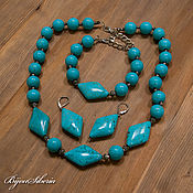 Украшения handmade. Livemaster - original item Jewelry set with turquoise 