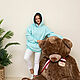 Hoodie with fleece color menthol Plus Size. Sweatshirts. NATALINI. Online shopping on My Livemaster.  Фото №2