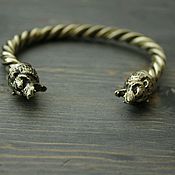 Украшения handmade. Livemaster - original item Viking bracelet, bracelet with bear, a bronze bracelet. Handmade.
