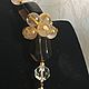 Rauchtopaz necklace 17x12mm with gold rutile quartz. Beads2. tatyana-5du (divnaya-busina). Online shopping on My Livemaster.  Фото №2