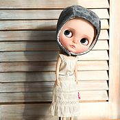 Винтаж: Антикварное шелковое платье для куклы