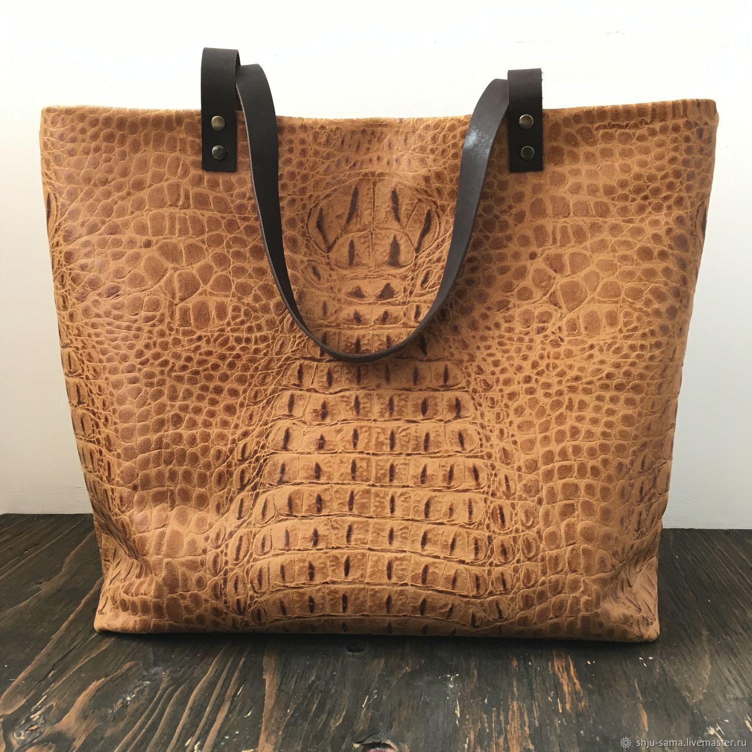 Bag leather Sand Reptile leather shopper, Classic Bag, Moscow,  Фото №1
