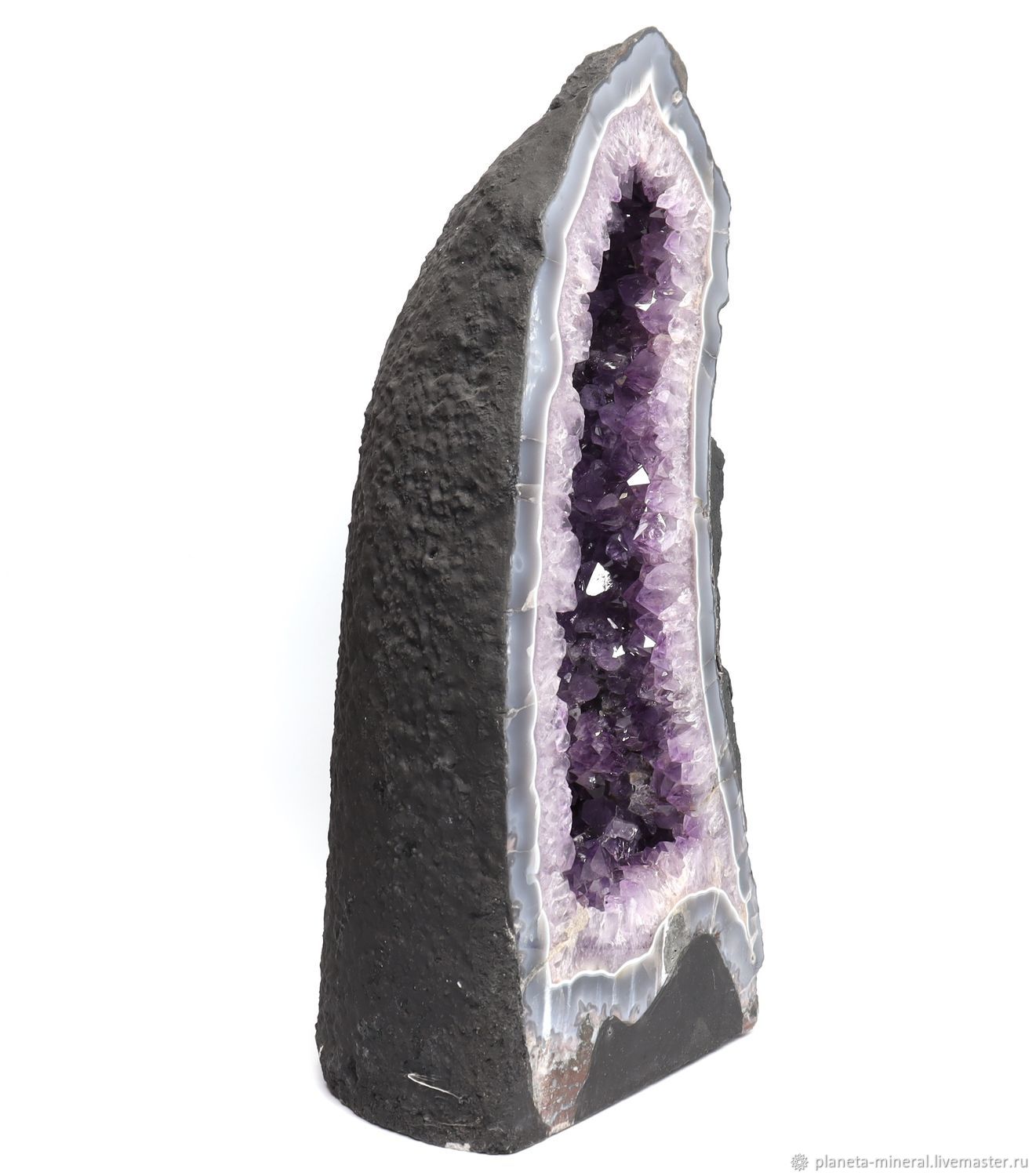 Жеода аметиста «Аметистовый шлейф» коллекционный камень – заказать на ...