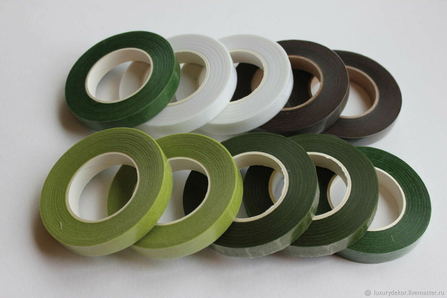 Тейп лента флористическая 12мм 27 метров купить в интернет-магазине ...
