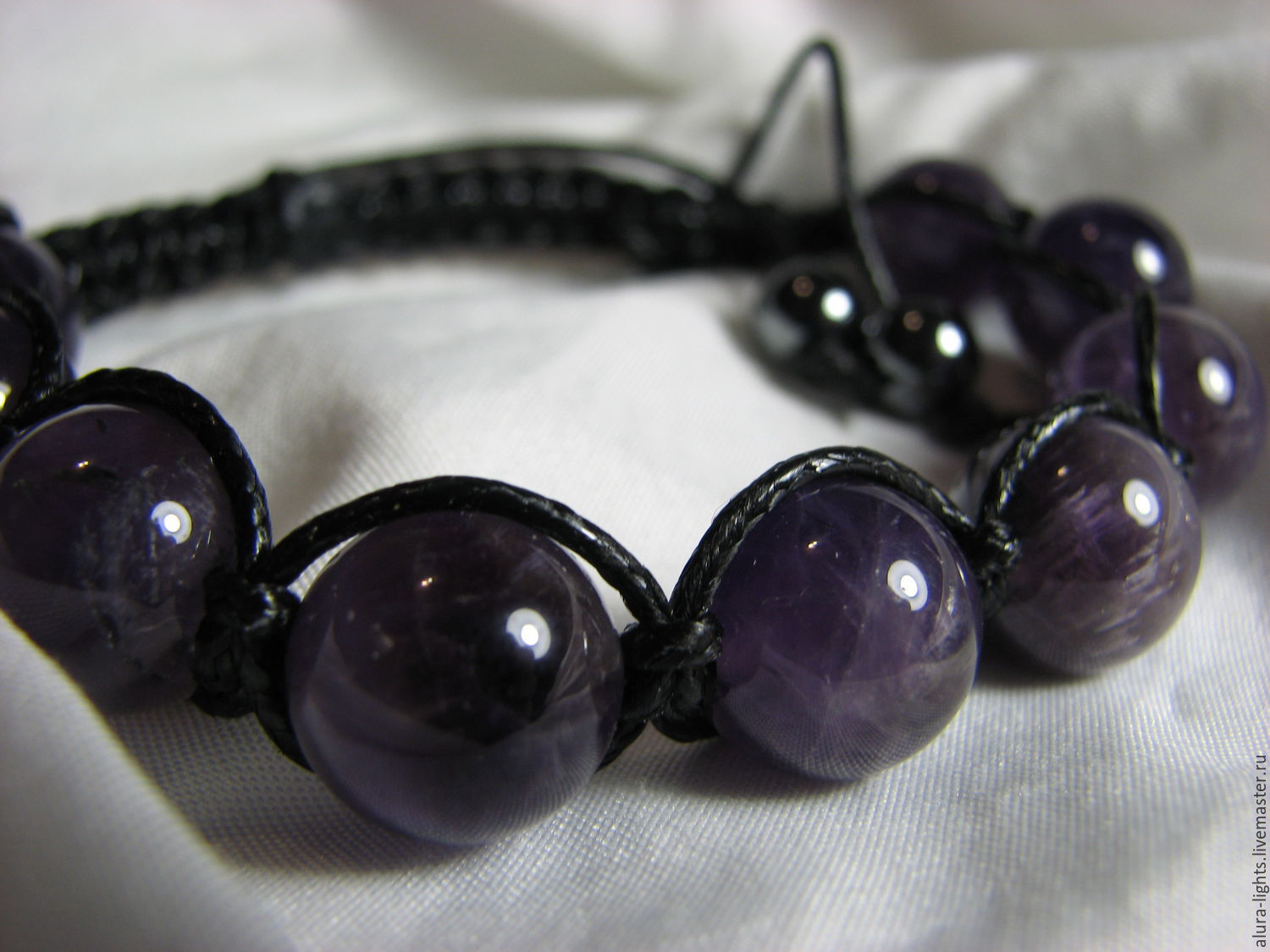 Shamballa bracelet with amethyst 'Lavender depth', Bead bracelet, Moscow,  Фото №1