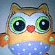 Toy made of felt ' owl - Owl'. Stuffed Toys. Kрамелена - Подарки любимым. My Livemaster. Фото №5