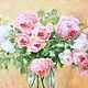 Oil painting Bouquet of English roses. impressionism, Pictures, Tula,  Фото №1