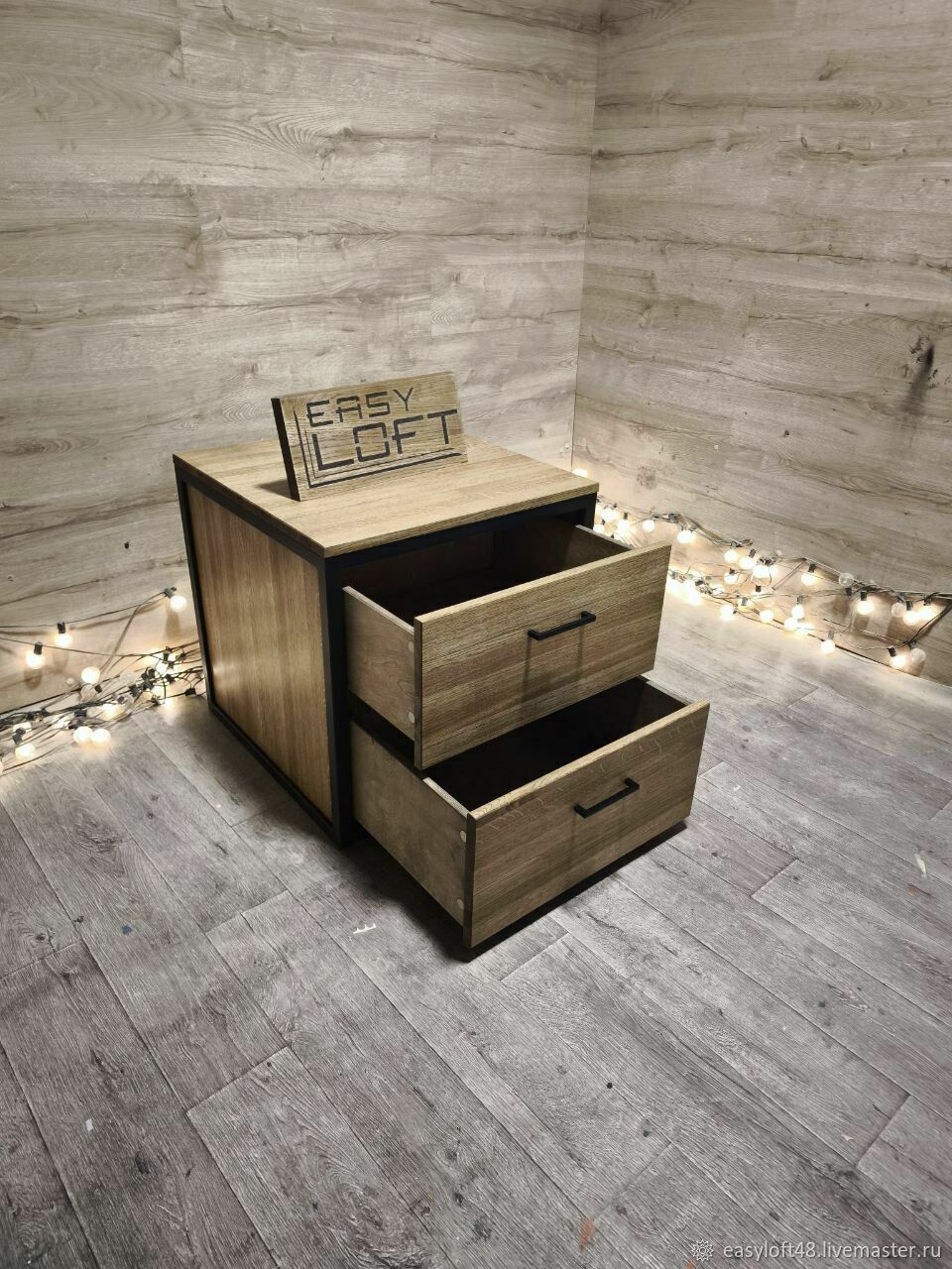 Тумба Лофт из дуба LOFT BOX B-075 на заказ в интернет-магазине Ярмарка ...