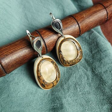 Украшения ручной работы. Ярмарка Мастеров - ручная работа Серьги : "Авокадо". Handmade.