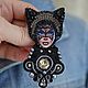 Brooch with a face. Girl cat. Brooches. VeninnaS. My Livemaster. Фото №5