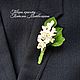 Brooch with flowers White lilac. Boutonniere with flowers. Brooches. tanya-artfantasy. Online shopping on My Livemaster.  Фото №2