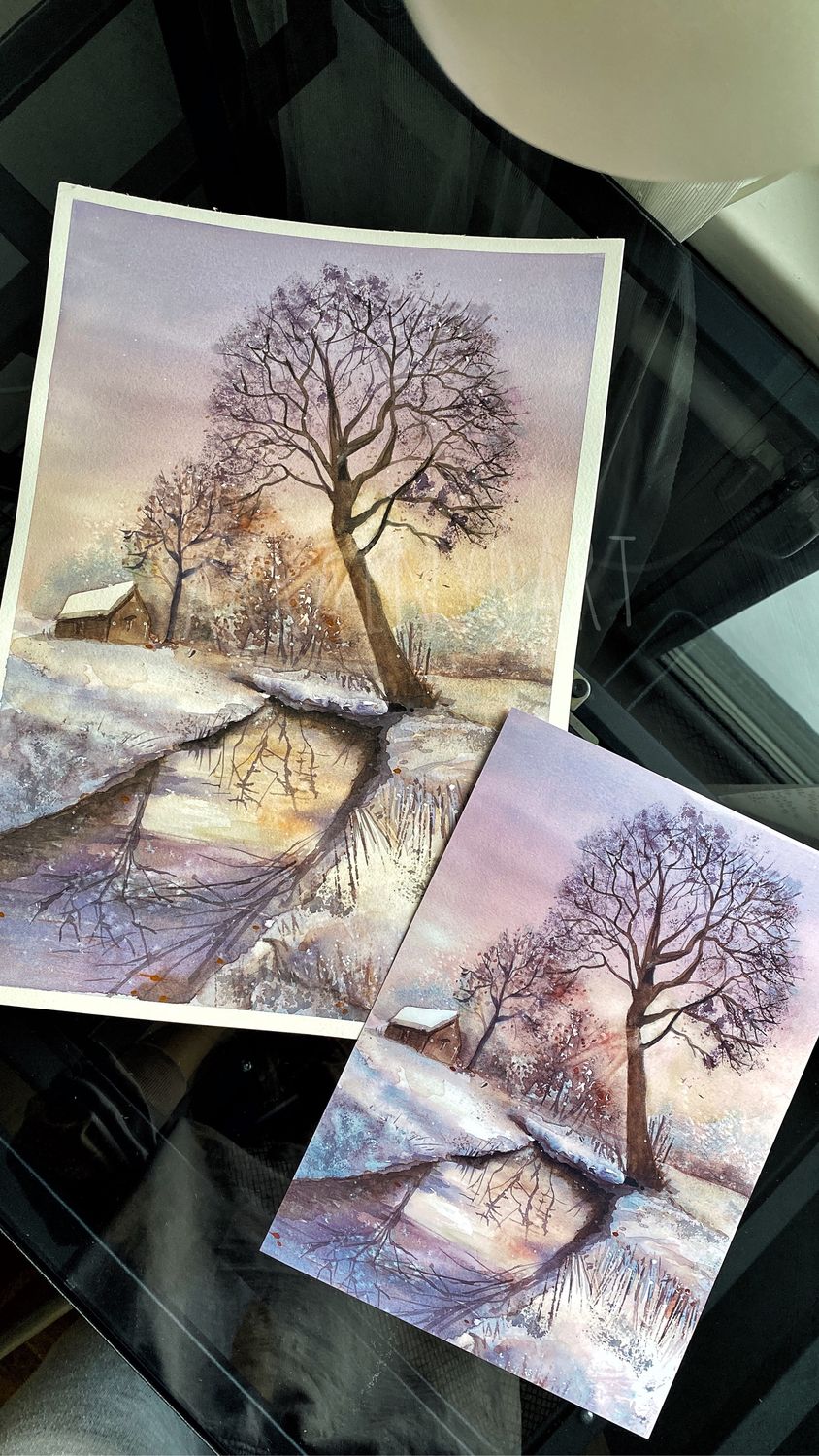 Картина репродукция акварелью «Весна близко» в интернет-магазине на ...