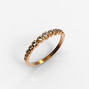 Украшения handmade. Livemaster - original item Gold ring with stones, 585 gold (K42). Handmade.
