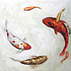 Koi Carp Oil Painting 30 x 40 cm Fish, Pictures, Moscow,  Фото №1