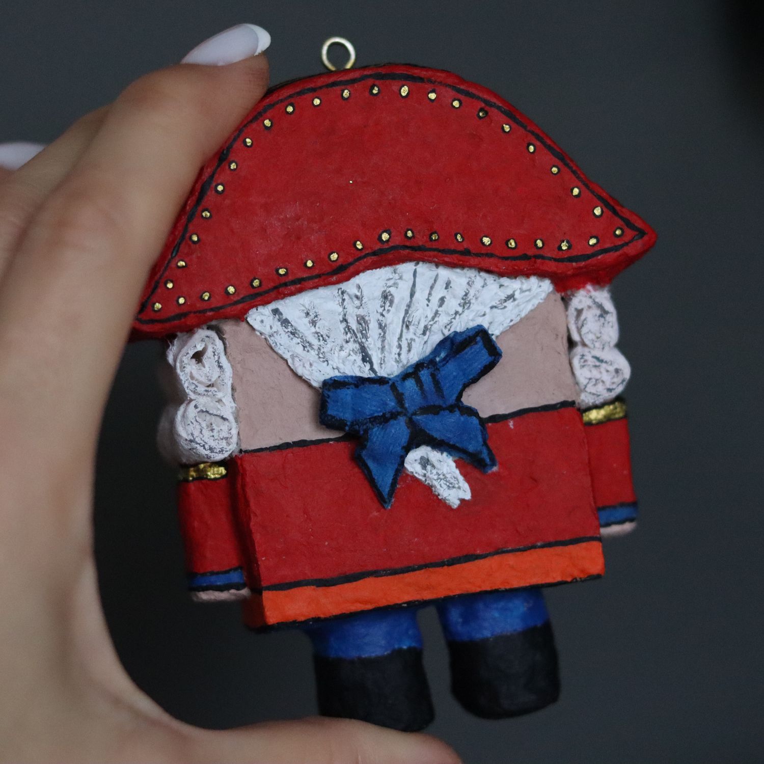 Елочная игрушка «Щелкунчик» из папье-маше в интернет-магазине Ярмарка ...