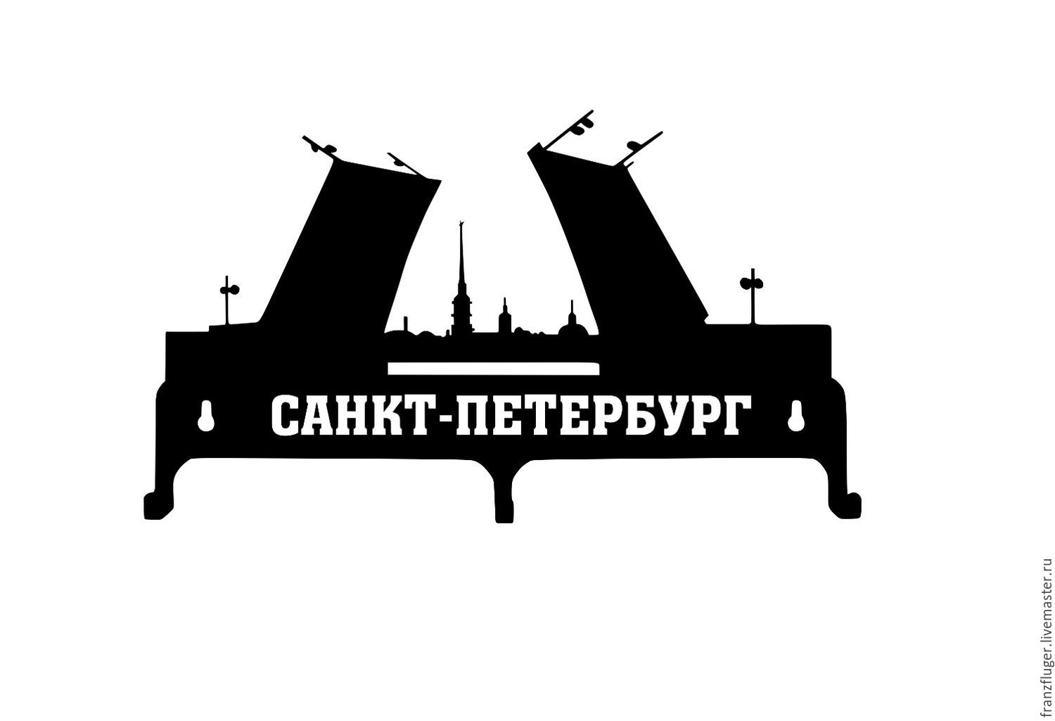 Разводные мосты в Санкт-Петербурге вектор