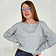Knitted jumper with lurex oversize loose style grey. Jumpers. mozaika-rus. My Livemaster. Фото №5