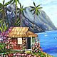 "Huts on the shore" oil Painting, Pictures, Moscow,  Фото №1