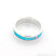 Order A turquoise ring. Handmade thin circular ring. ARIEL - MOSAIC. Livemaster. . Rings Фото №3