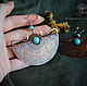 Copper larimar earrings-Big ethnic earrings-Oriental. Earrings. Strangell Jewelry. My Livemaster. Фото №5