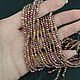 Бусины 3 мм рондель огранка стекло волкано металлик нить. Бусины. Niakrise beads. Интернет-магазин Ярмарка Мастеров.  Фото №2